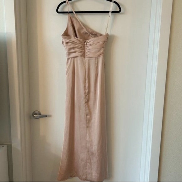 Azazie Mika Bridesmaid Dress Blush Pink Size 6 - Picture 5 of 10